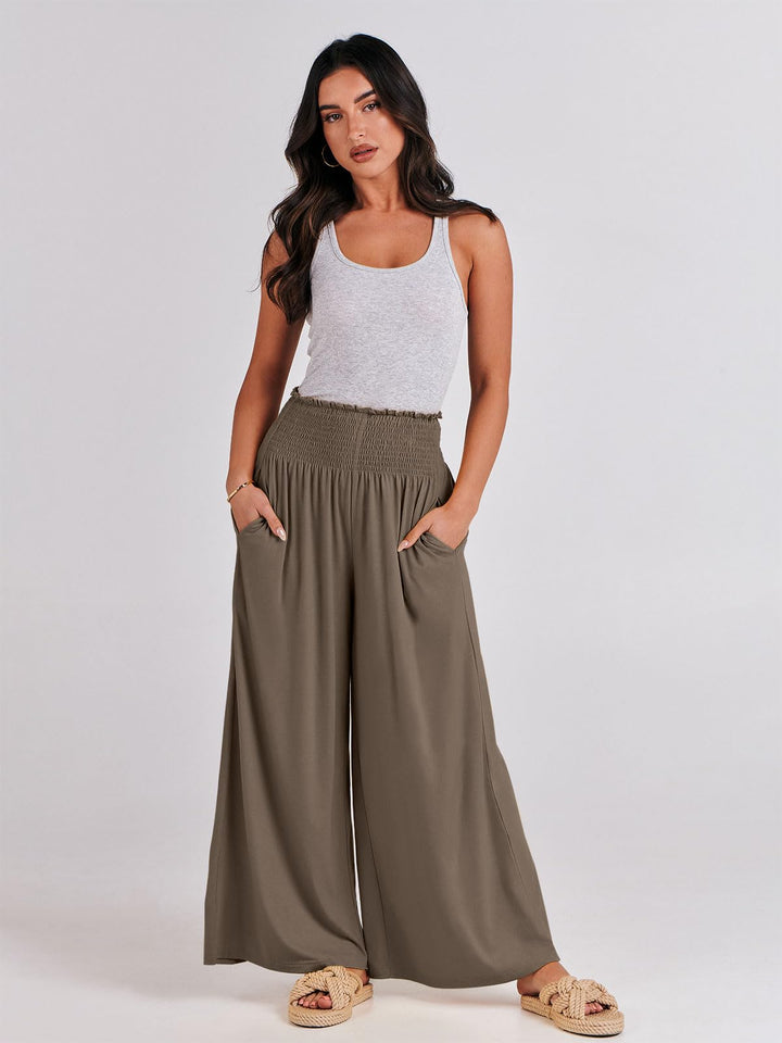 ANRABESS Women's High Waisted Wide Leg Palazzo Pants