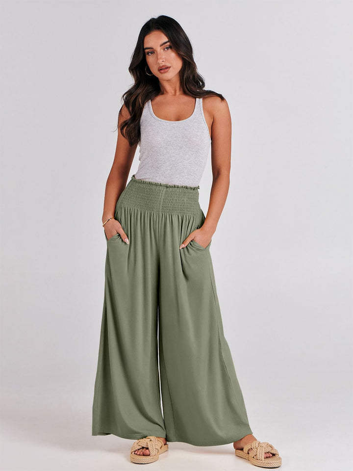 ANRABESS Women's High Waisted Wide Leg Palazzo Pants