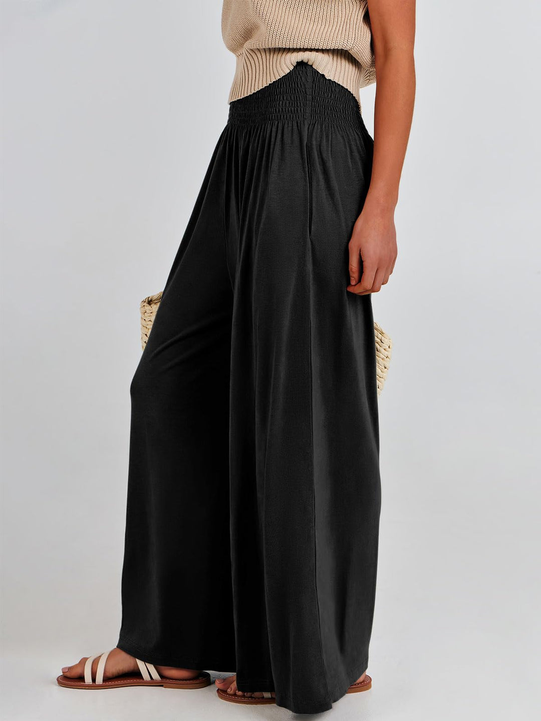 ANRABESS Women's High Waisted Wide Leg Palazzo Pants