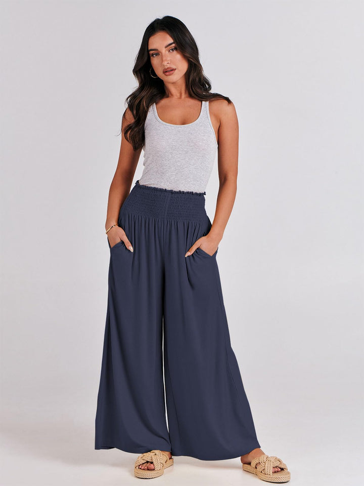 ANRABESS Women's High Waisted Wide Leg Palazzo Pants
