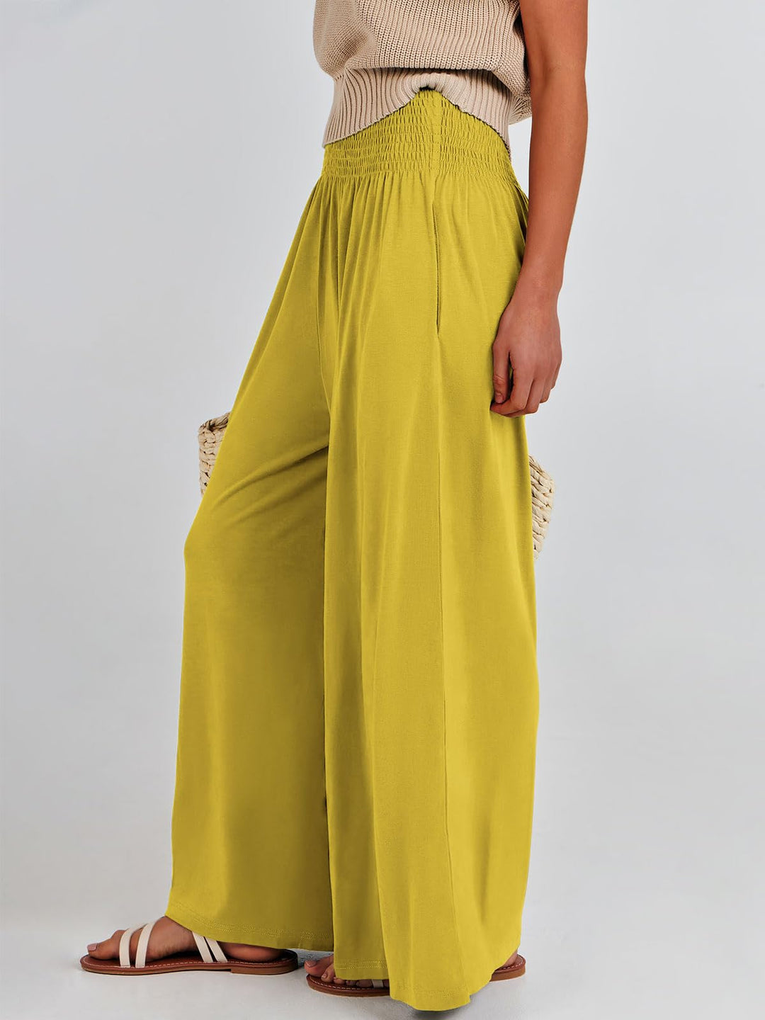 ANRABESS Women's High Waisted Wide Leg Palazzo Pants