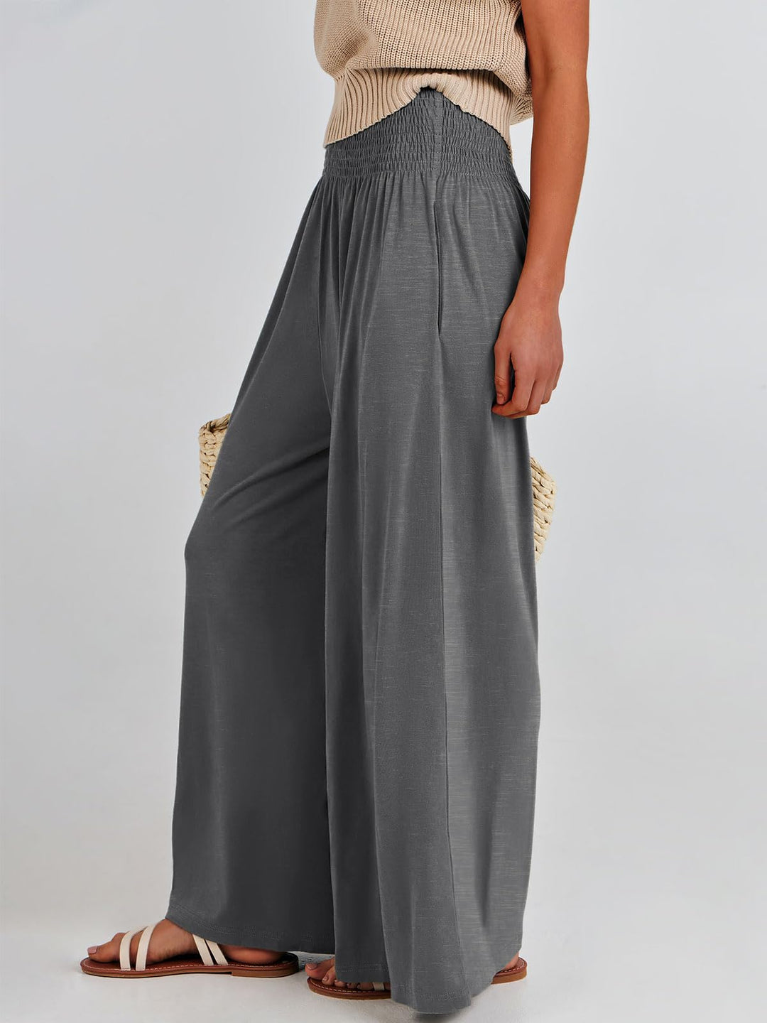 ANRABESS Women's High Waisted Wide Leg Palazzo Pants