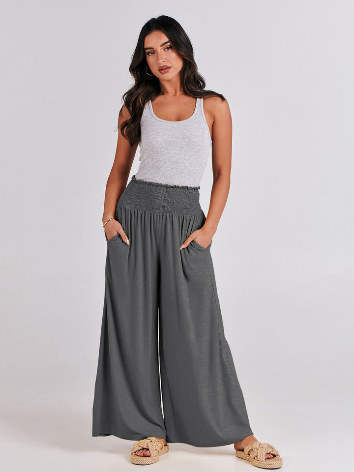 ANRABESS Women's High Waisted Wide Leg Palazzo Pants