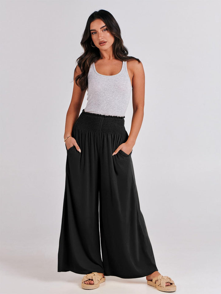 ANRABESS Women's High Waisted Wide Leg Palazzo Pants