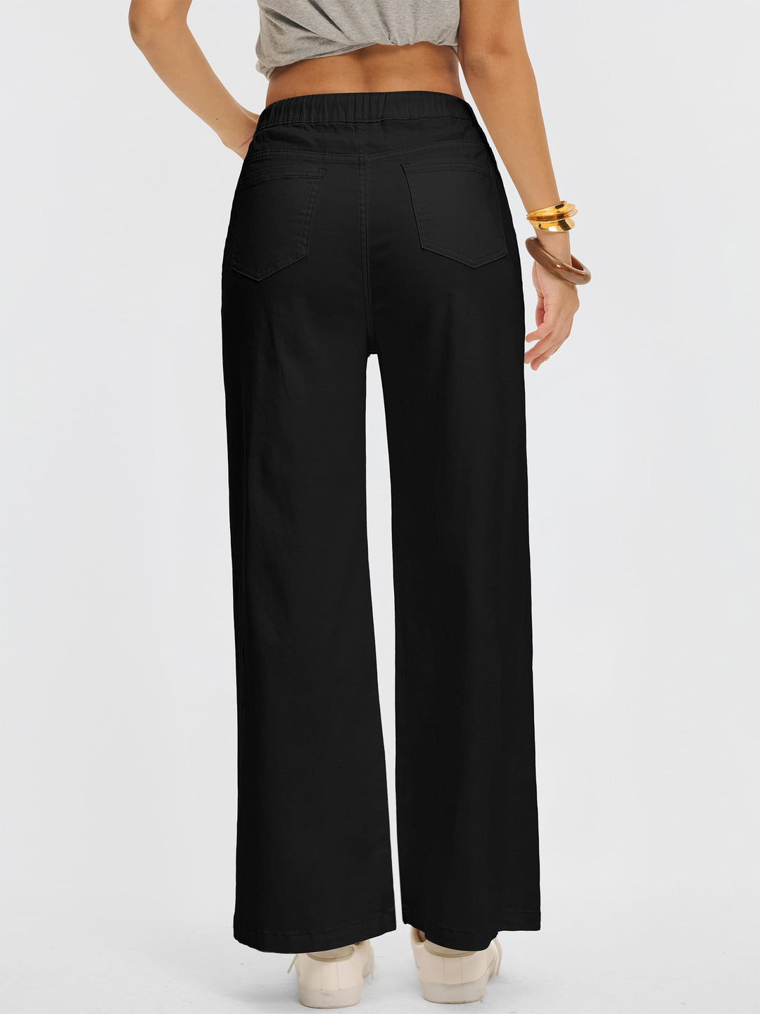 ANRABESS Womens Wide Leg Jeans High Waisted Trendy Drawstring Denim Pants Casual Relaxed Fit Trouser with Pockets