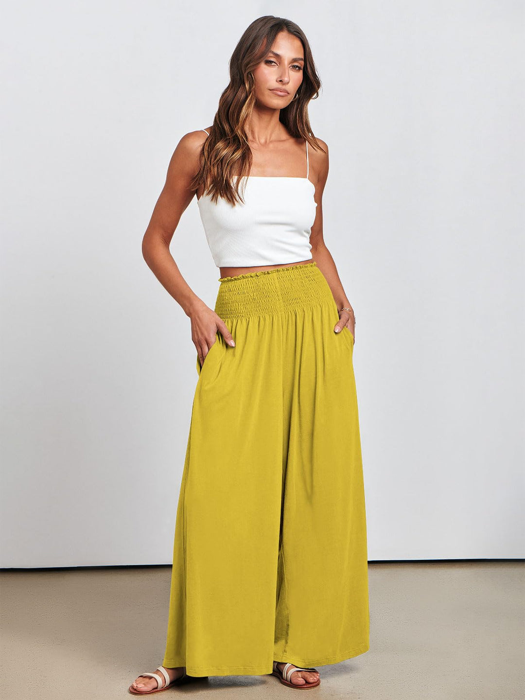 ANRABESS Women's High Waisted Wide Leg Palazzo Pants