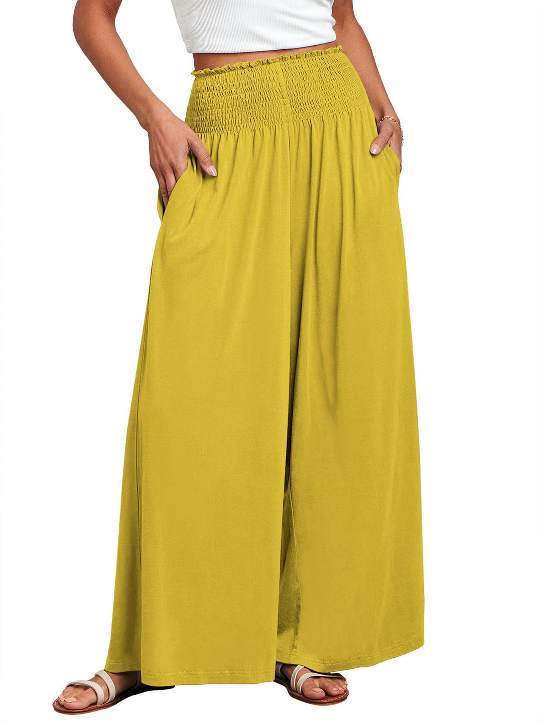 ANRABESS Women's High Waisted Wide Leg Palazzo Pants