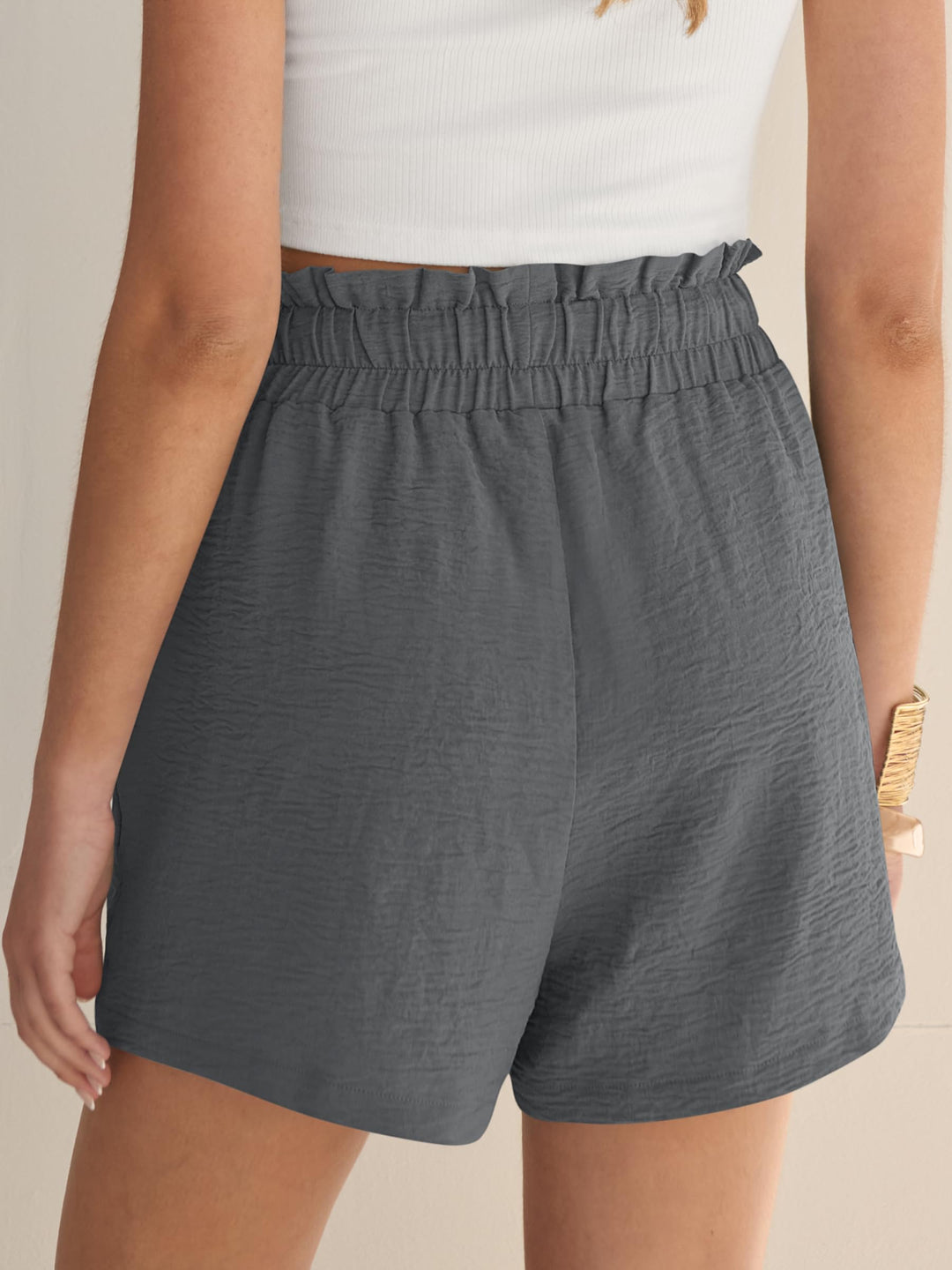 ANRABESS Women's High Waisted Drawstring Lounge Shorts