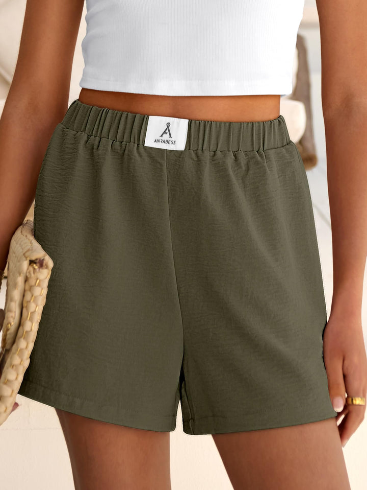 ANRABESS Women's High Waist Wide Leg Beach Shorts