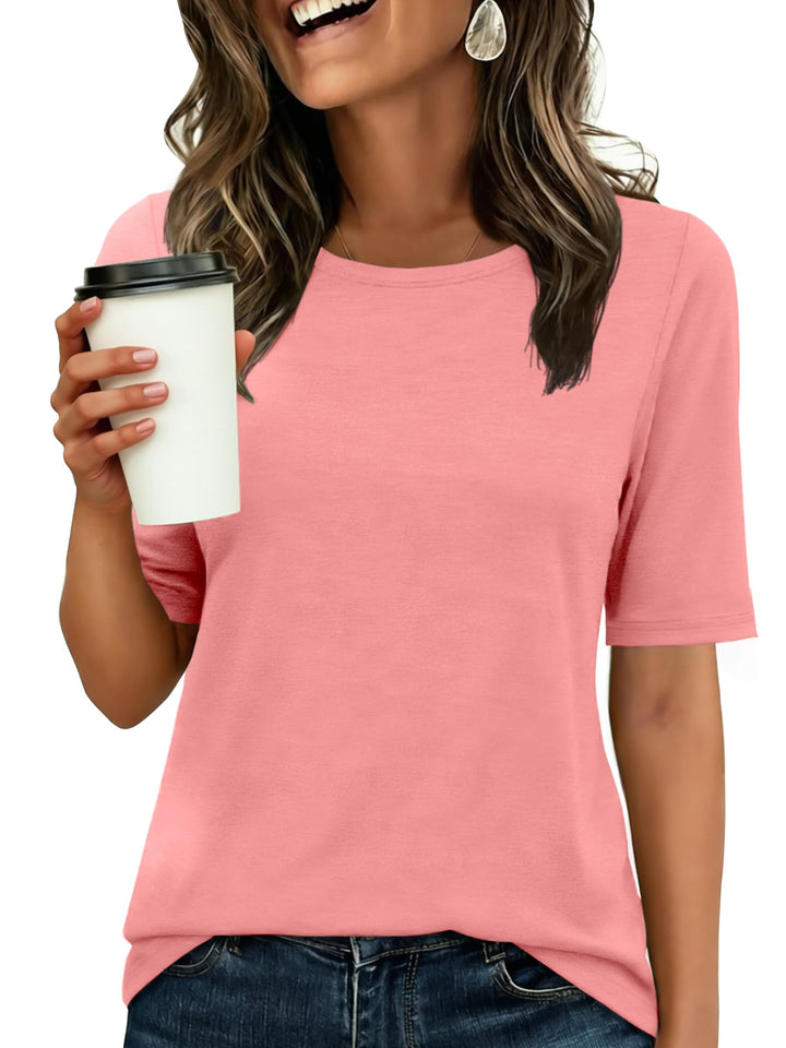 ANRABESS Women's Crewneck Short Sleeve Tee