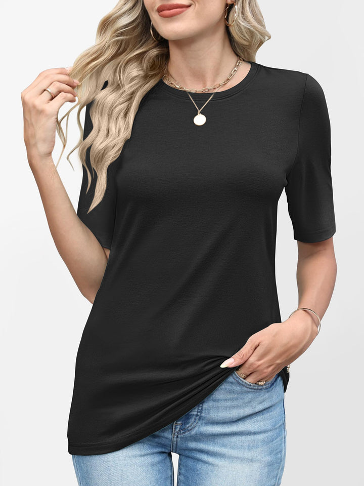 ANRABESS Women's Crewneck Short Sleeve Tee