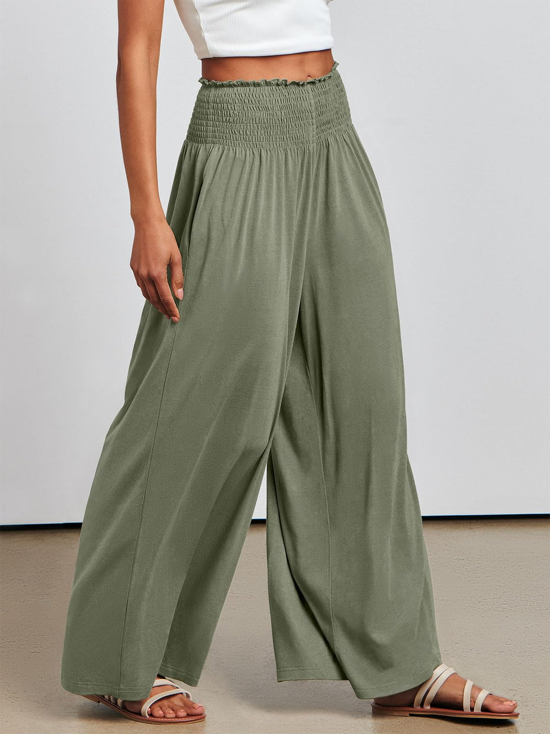 ANRABESS Women's High Waisted Wide Leg Palazzo Pants