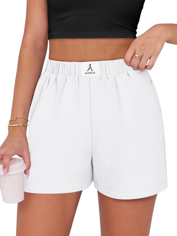 ANRABESS Women's High Waist Wide Leg Beach Shorts