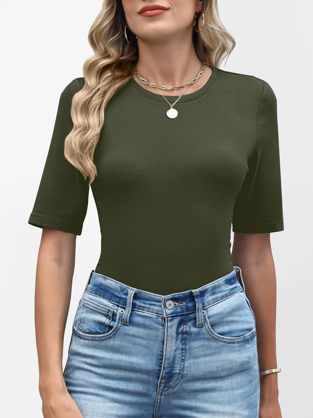 ANRABESS Women's Crewneck Short Sleeve Tee