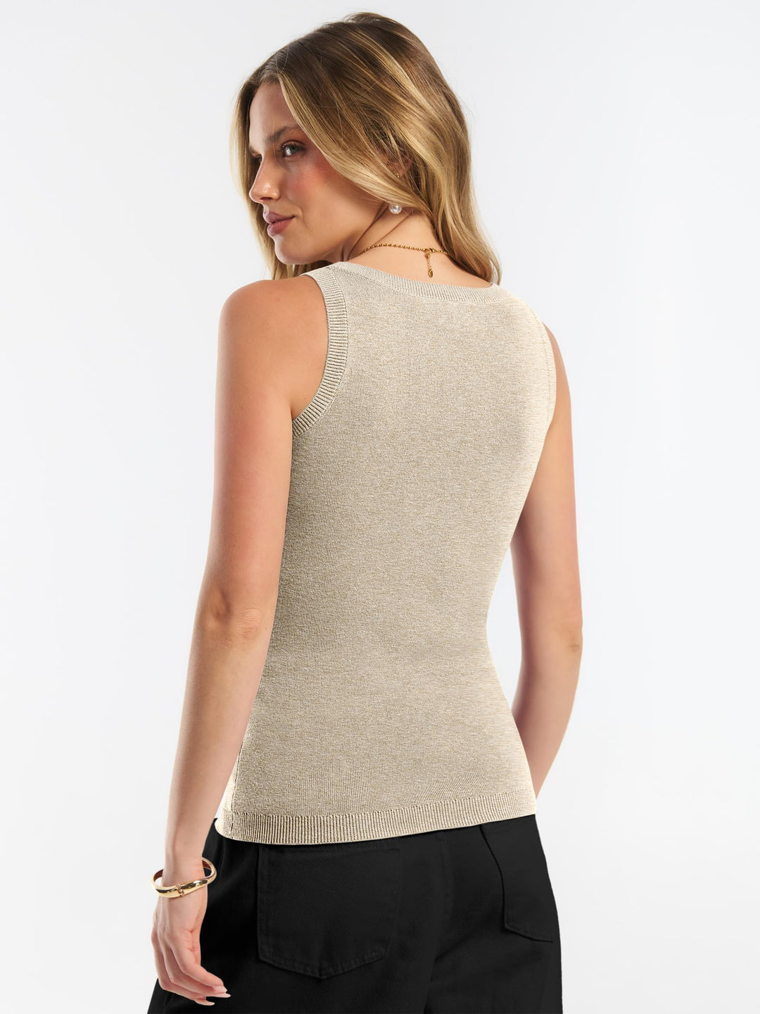 ANRABESS Women's Wool Blend Sleeveless Tank Top