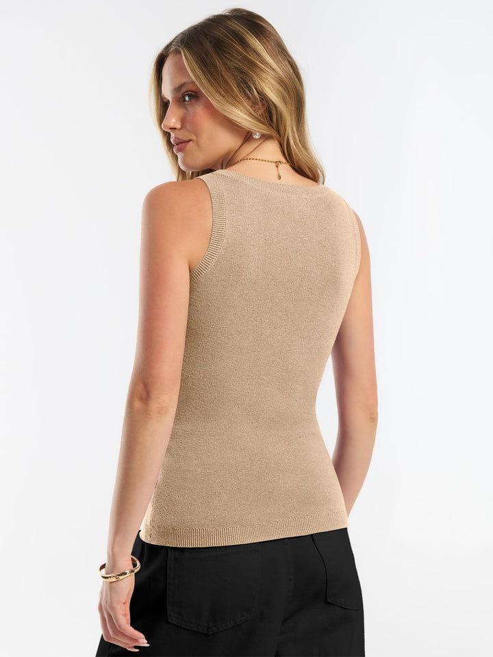 ANRABESS Women's Wool Blend Sleeveless Tank Top