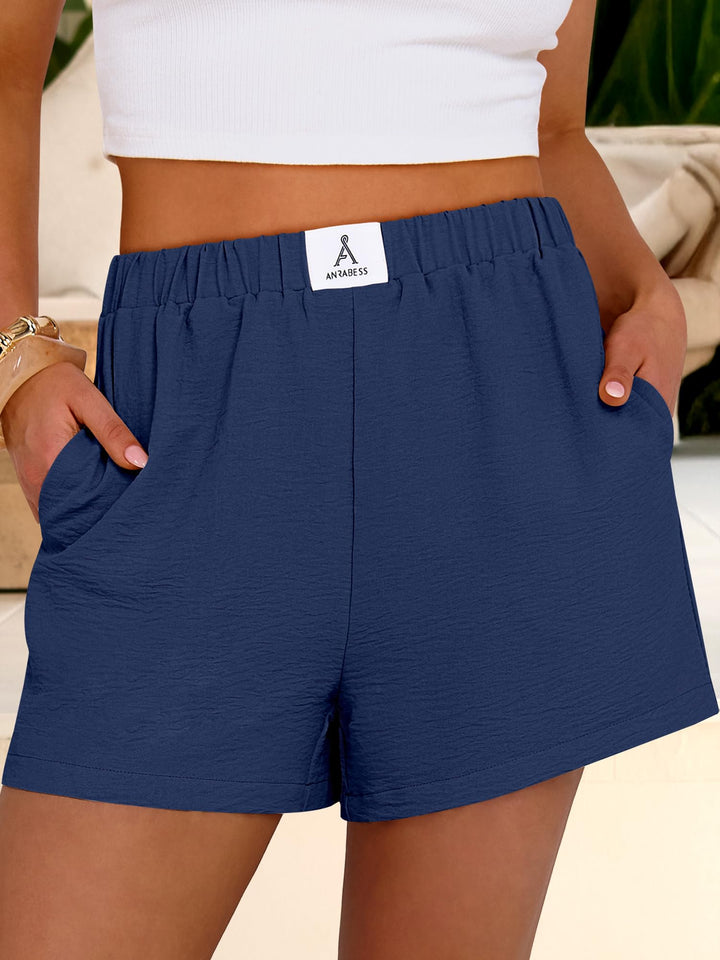 ANRABESS Women's High Waist Wide Leg Beach Shorts