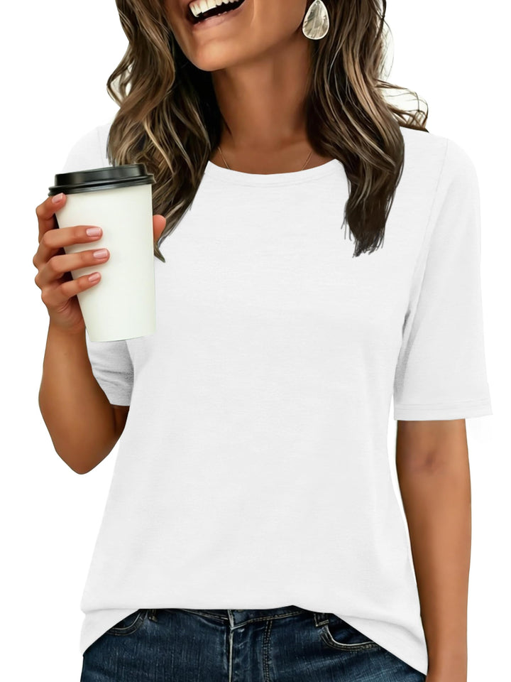 ANRABESS Women's Crewneck Short Sleeve Tee
