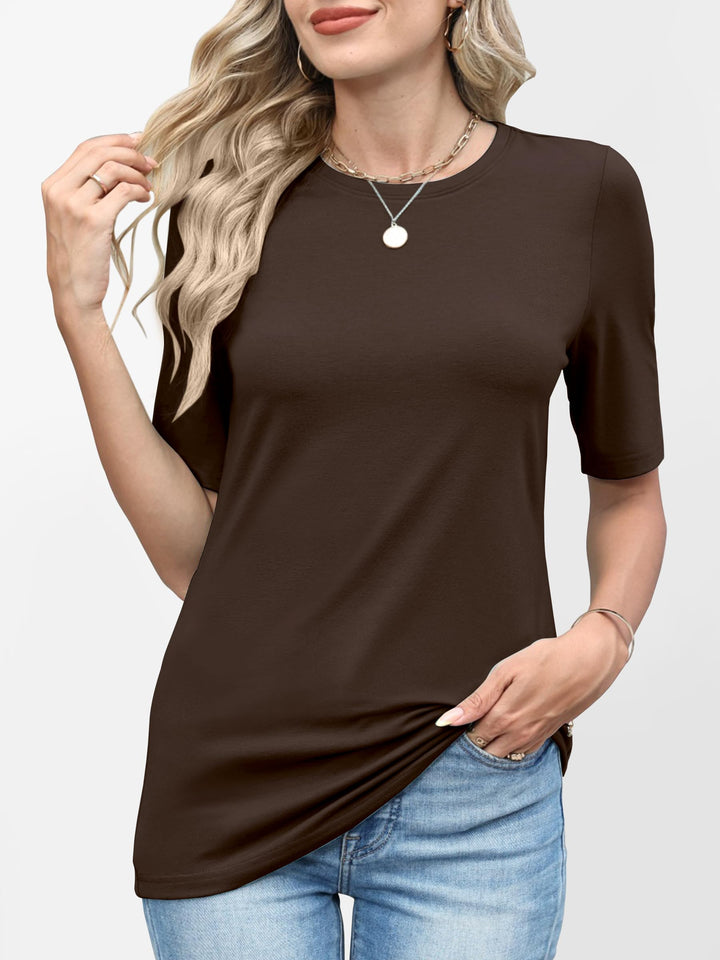 ANRABESS Women's Crewneck Short Sleeve Tee