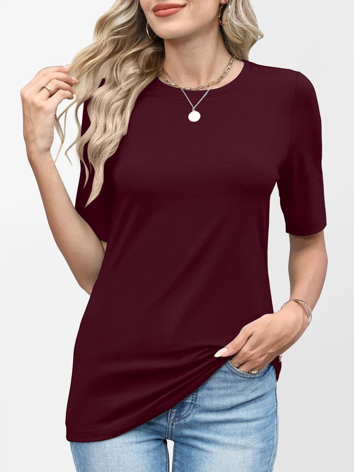 ANRABESS Women's Crewneck Short Sleeve Tee