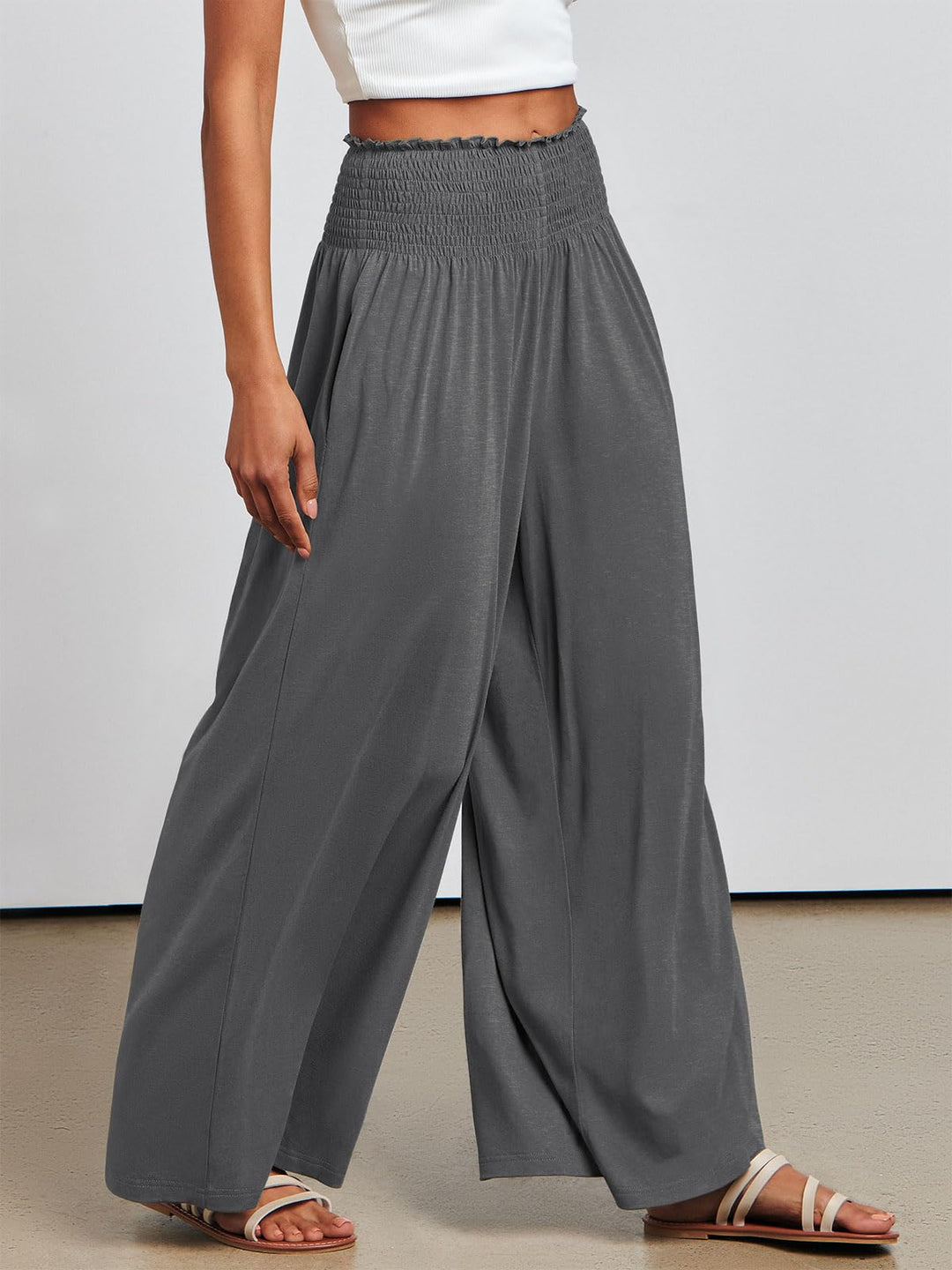 ANRABESS Women's High Waisted Wide Leg Palazzo Pants
