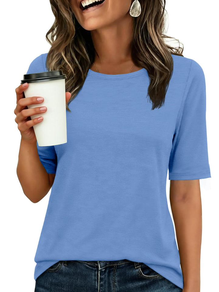 ANRABESS Women's Crewneck Short Sleeve Tee