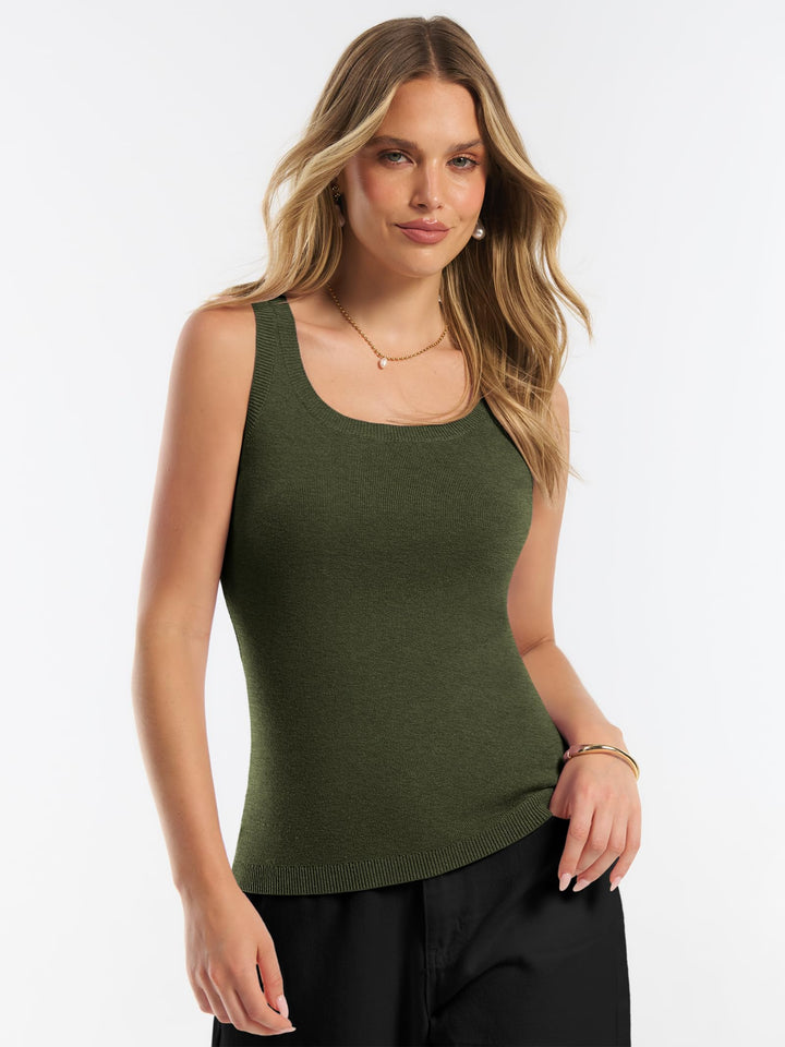 ANRABESS Women's Wool Blend Sleeveless Tank Top