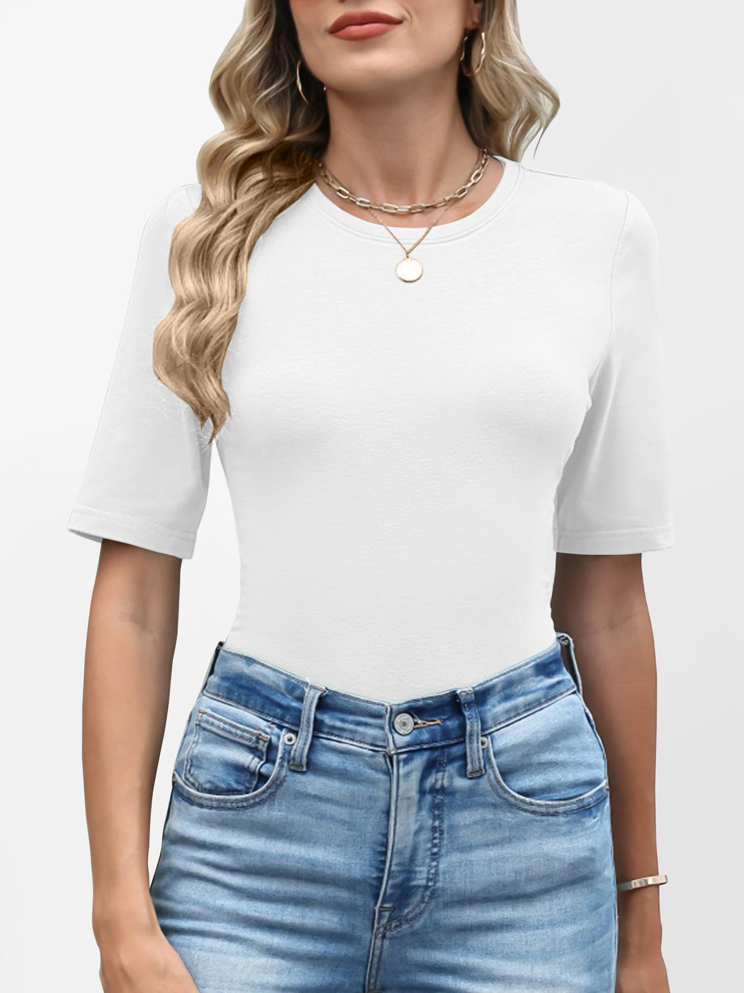 ANRABESS Women's Crewneck Short Sleeve Tee