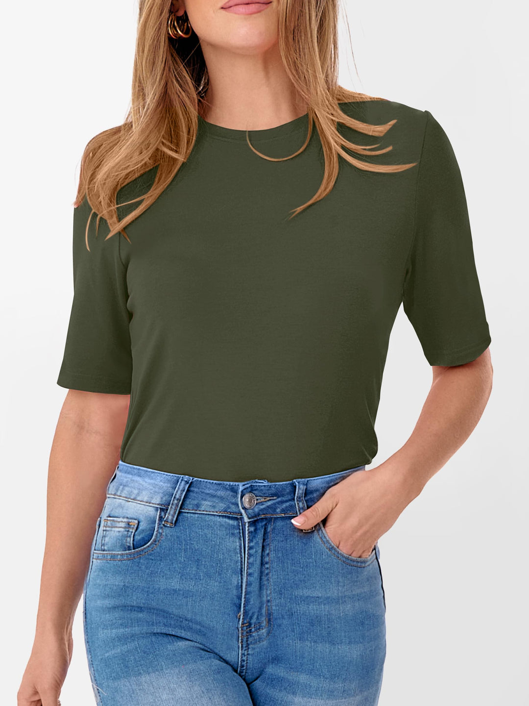 ANRABESS Women's Crewneck Short Sleeve Tee
