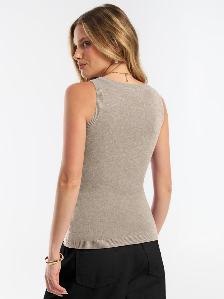 ANRABESS Women's Wool Blend Sleeveless Tank Top