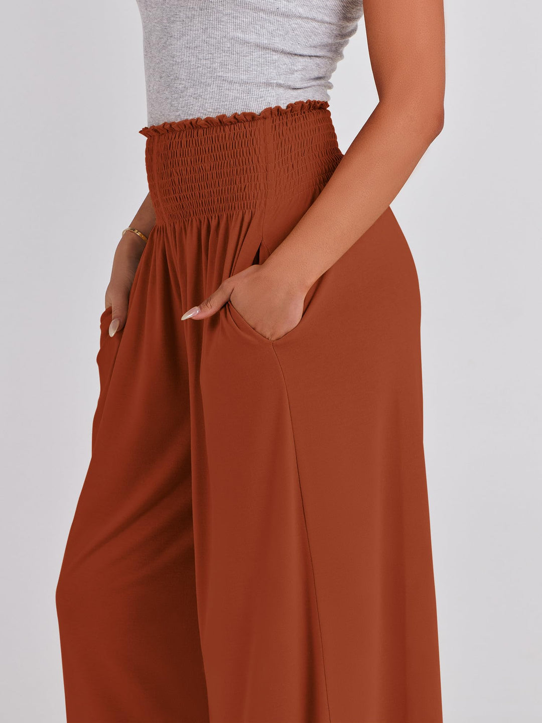 ANRABESS Women's High Waisted Wide Leg Palazzo Pants