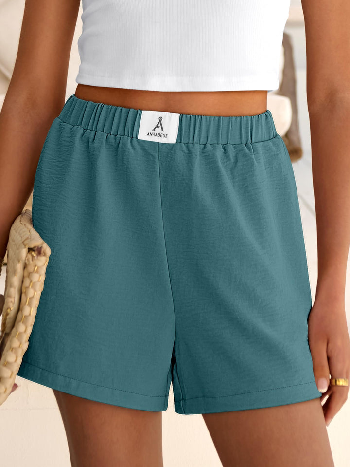 ANRABESS Women's High Waist Wide Leg Beach Shorts