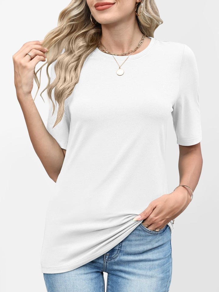 ANRABESS Women's Crewneck Short Sleeve Tee