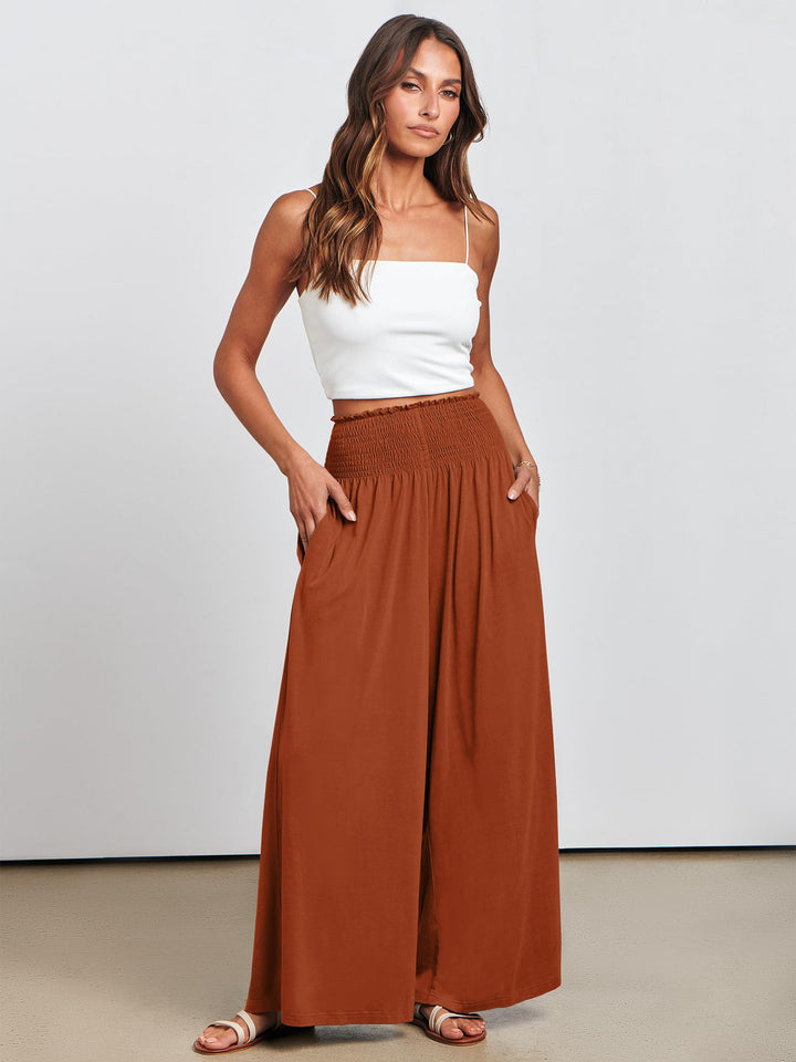 ANRABESS Women's High Waisted Wide Leg Palazzo Pants