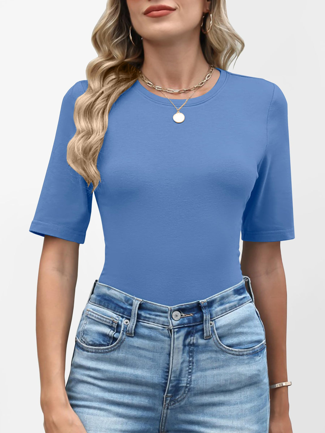 ANRABESS Women's Crewneck Short Sleeve Tee