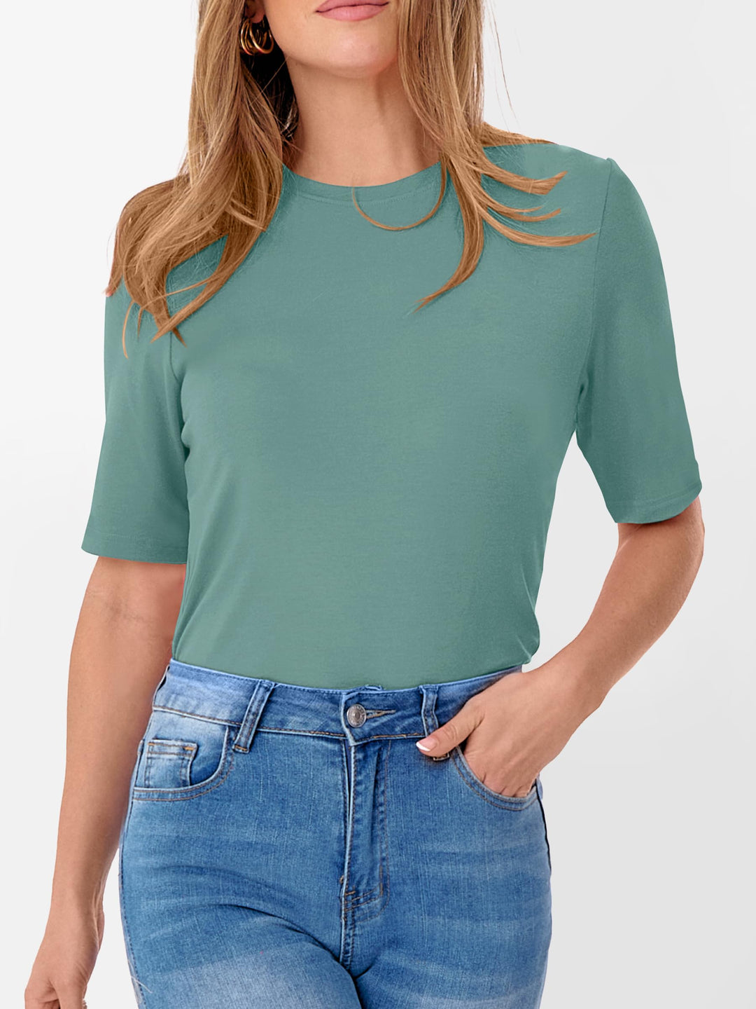 ANRABESS Women's Crewneck Short Sleeve Tee