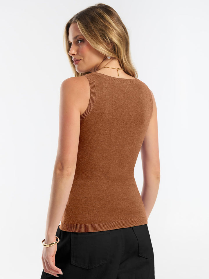ANRABESS Women's Wool Blend Sleeveless Tank Top