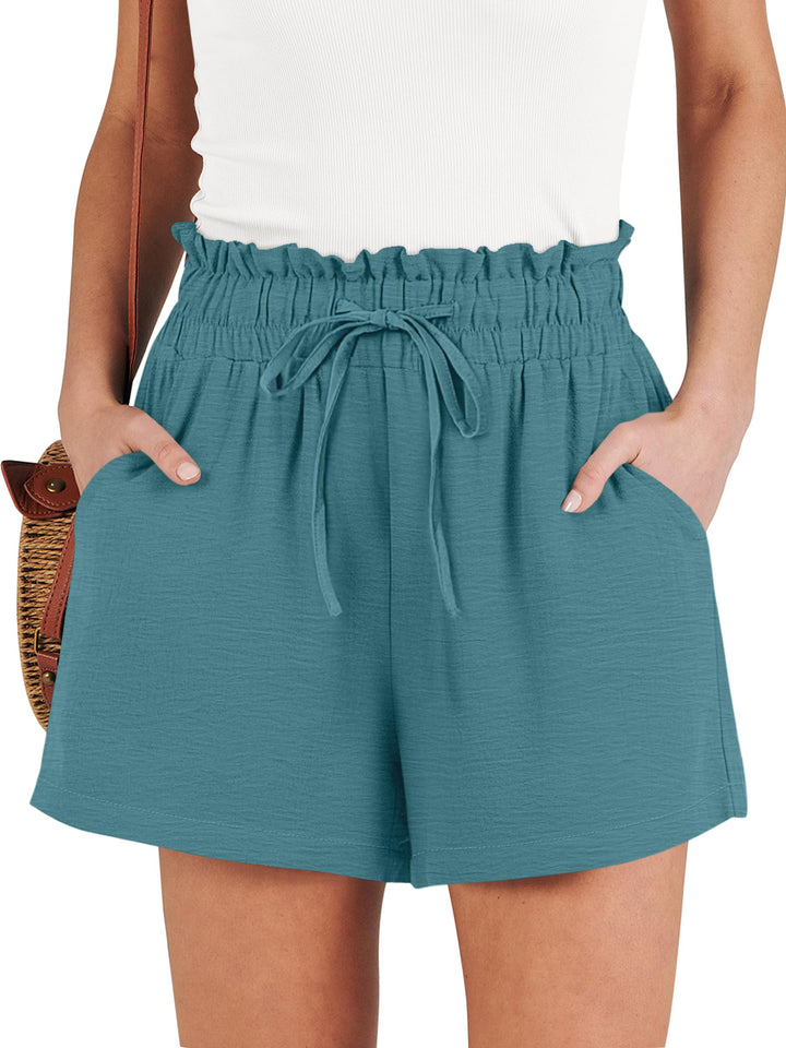 ANRABESS Women's High Waisted Drawstring Lounge Shorts