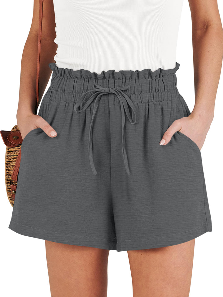 ANRABESS Women's High Waisted Drawstring Lounge Shorts