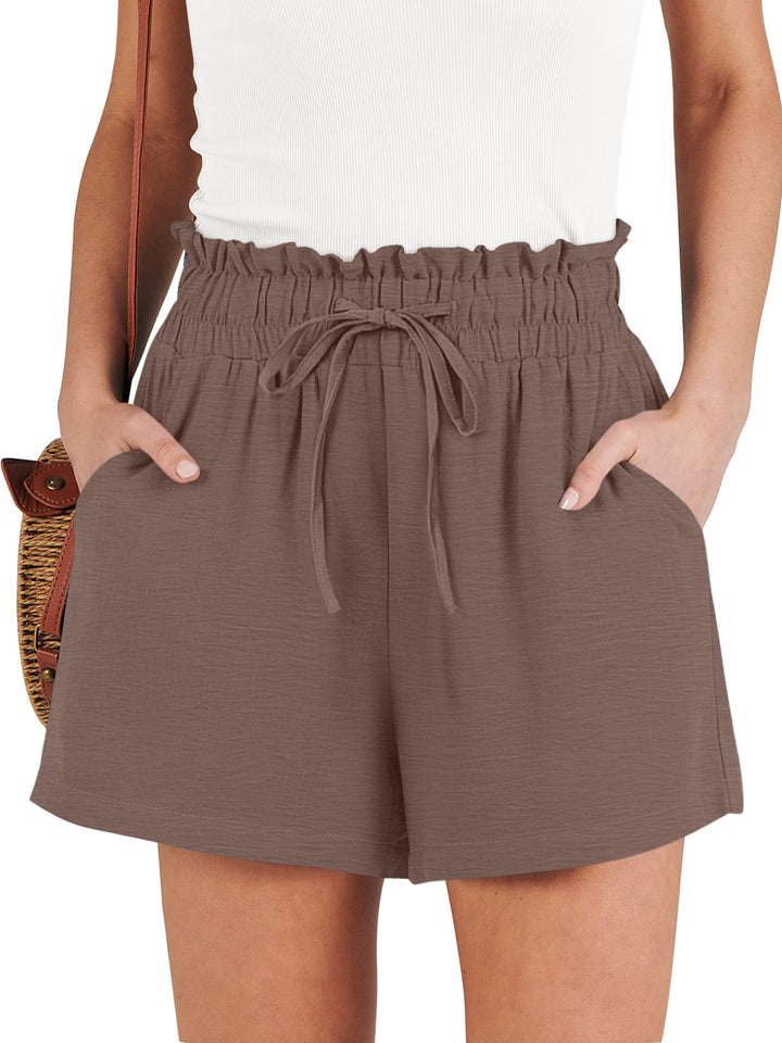 ANRABESS Women's High Waisted Drawstring Lounge Shorts