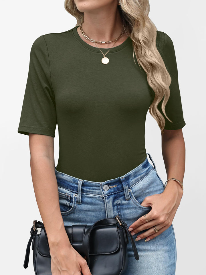 ANRABESS Women's Crewneck Short Sleeve Tee