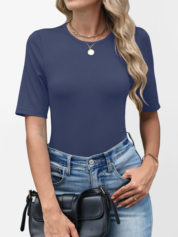 ANRABESS Women's Crewneck Short Sleeve Tee