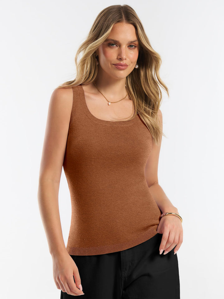 ANRABESS Women's Wool Blend Sleeveless Tank Top