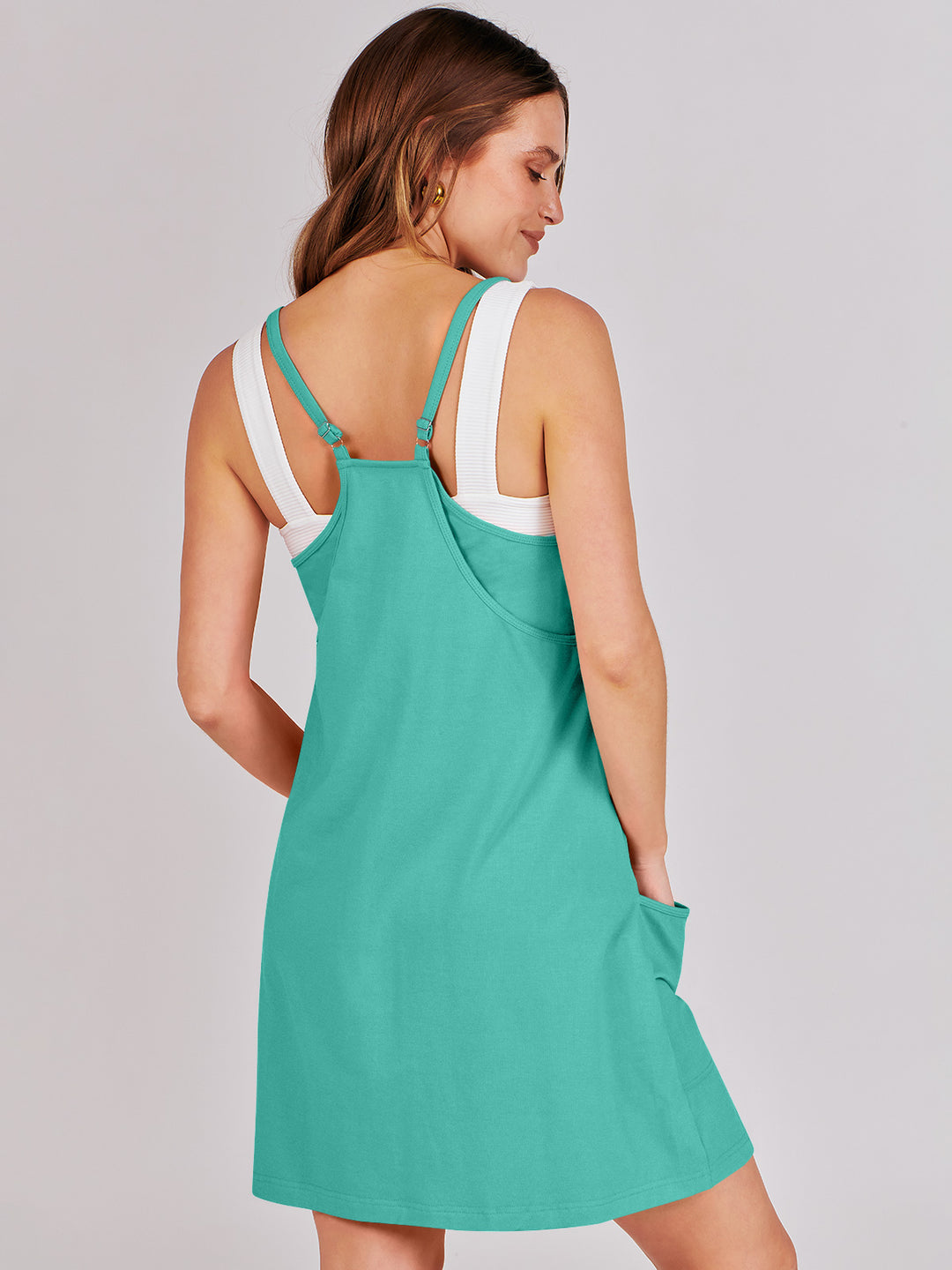 ANRABESS Women's Active Mini Dress with Built-in Shorts