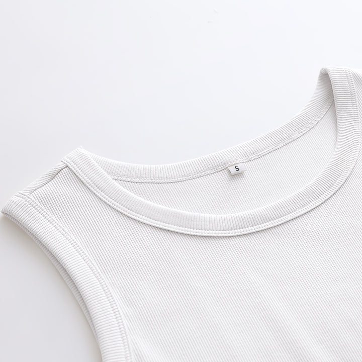 ANRABESS Womens Tank Tops High Neck Sleeveless Ribbed Racerback Top Slim Fit Basic Summer Shirt