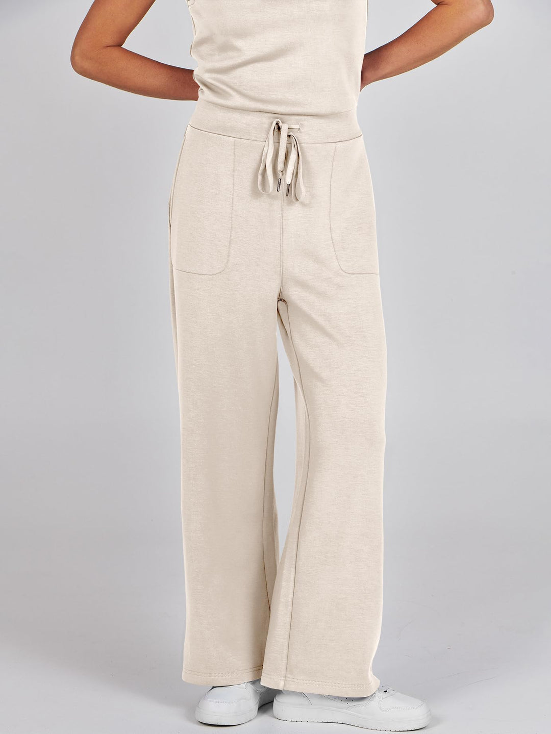 ANRABESS Women's Sleeveless Wide Leg Casual Jumpsuit