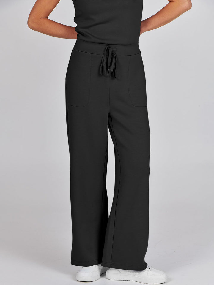 ANRABESS Women's Sleeveless Wide Leg Casual Jumpsuit