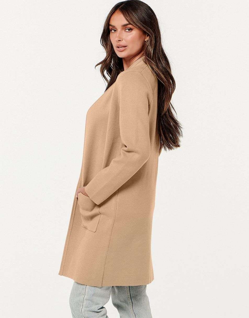 ANRABESS Women's Long Sleeve Open Front Cardigan Coat