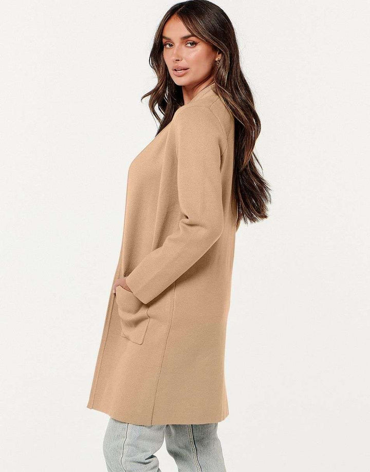 ANRABESS Women's Long Sleeve Open Front Cardigan Coat