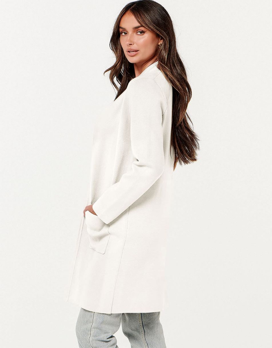 ANRABESS Women's Long Sleeve Open Front Cardigan Coat